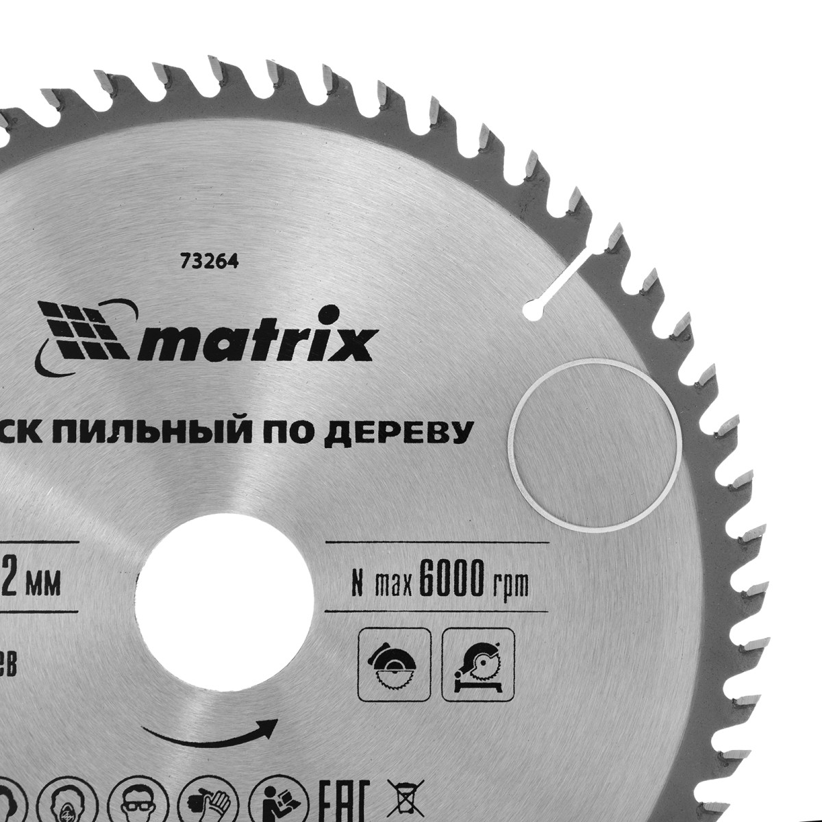 картинка Пильный диск по дереву, 200 х 32 мм, 60 зубьев, кольцо 30/32 Matrix Professional