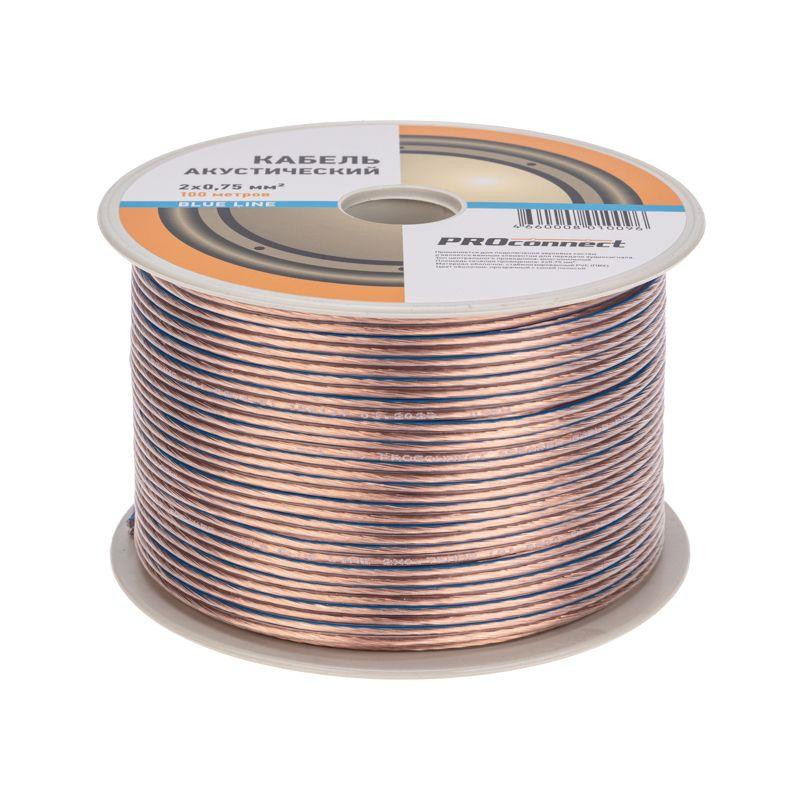 картинка Кабель Stereo 2х0.75 BLUE LINE бухта (м) PROCONNECT 01-6204-6