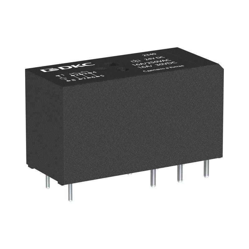 Реле миниатюрное низкопрофильное 2CO ком. ток 8А AgSnO2 напряжение 24В AC DKC IRM-24AC-2CO