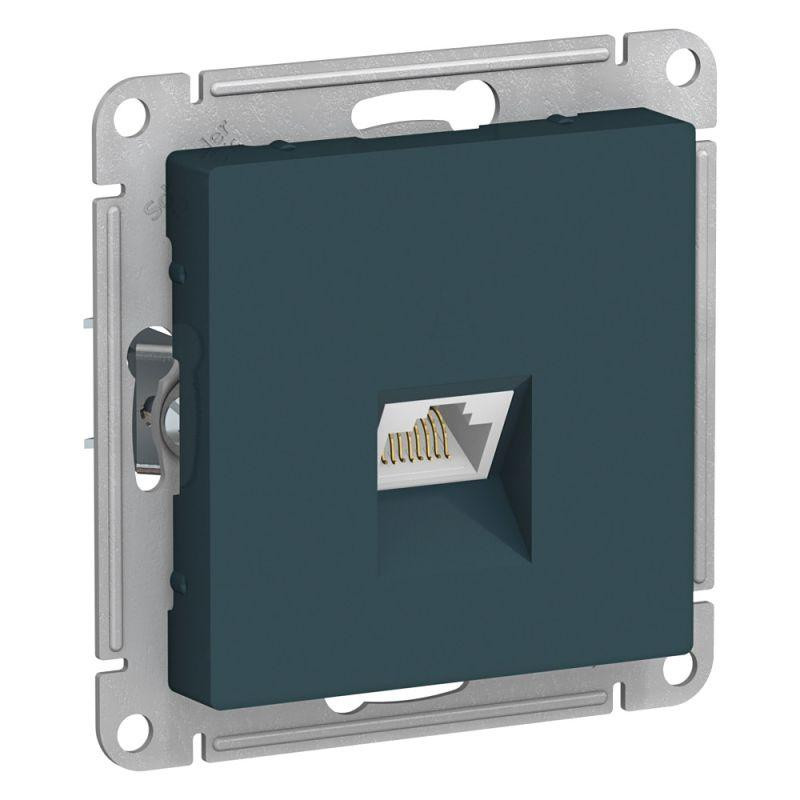 картинка Розетка компьютерная AtlasDesign RJ45 кат.5E механизм изумруд SE ATN000883