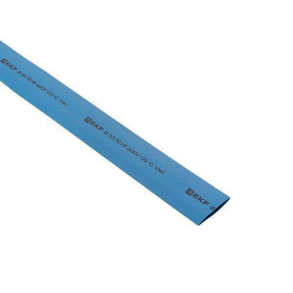 картинка Трубка термоусадочная ТУТ нг 20/10 син. 1м (уп.50м) PROxima EKF tut-20-g-1m