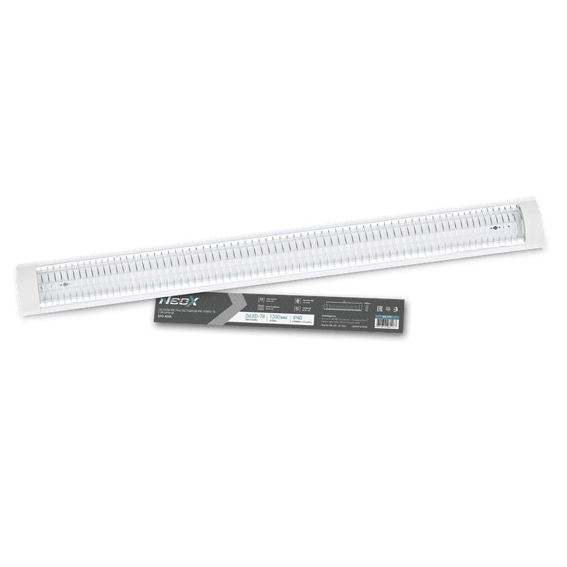 Светильник под светодиодную лампу SPO-405R 2xLED-Т8-1200 с решеткой G13 1200мм IP40 NEOX 4690612061177
