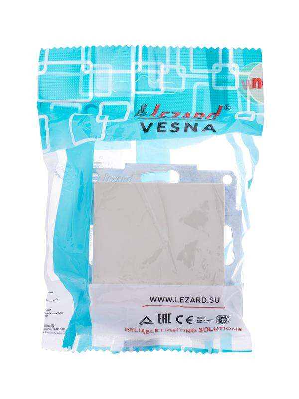 картинка Выключатель 1-кл. СП Vesna механизм крем. LEZARD 742-0388-100