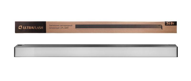 картинка Светильник светодиодный офисный LPL-6009 900х55х55 36Вт 4000К LED черн. Ultraflash 15547