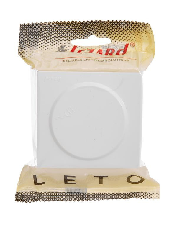 картинка Розетка 1-мест. с заземл. с крышкой LETO ПБТ бел. LEZARD 752-0200-123B