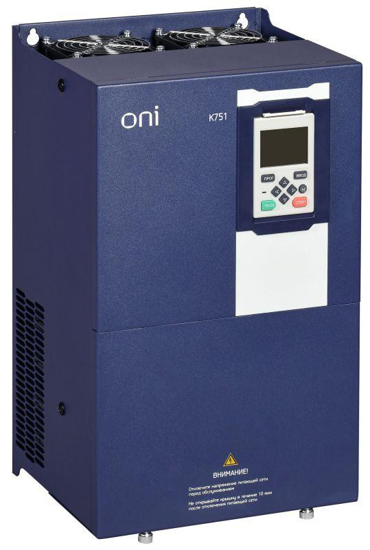 Преобразователь частоты K751 380В 3ф 37-45кВт 75-91А со встроен. тормозом ONI K751-33-3745TM