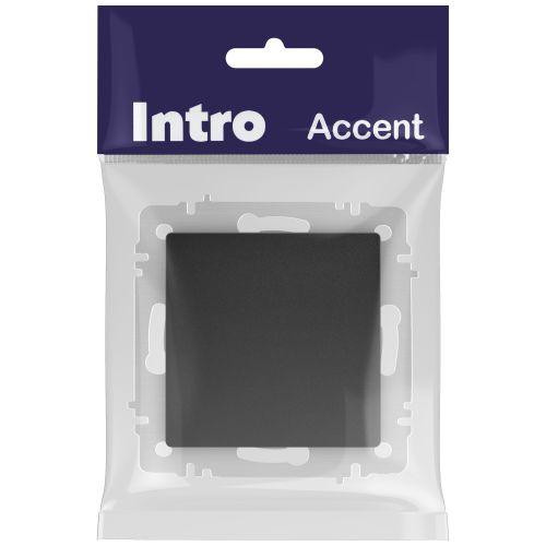 картинка Переключатель перекрестный 1-кл. СП Accent 6-108-05 10А IP20 250В антрацит Intro Б0063588