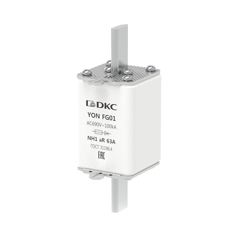 Предохранитель YON ножевого типа FG1 63А 690В хар-ка aR DKC 1FG01-0063-690V-AR