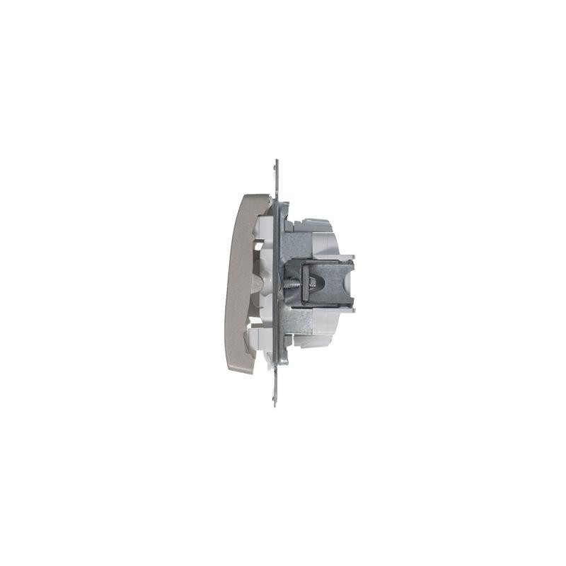 картинка Выключатель 2-кл. СП Glossa 10А IP20 (сх. 5) 10AX механизм платина SE GSL001251