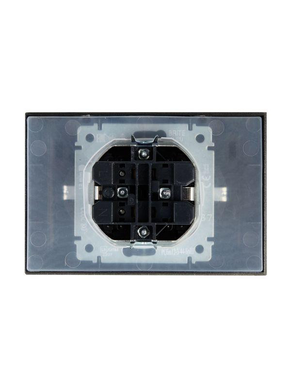 картинка Розетка 2-м СП BRITE РСбш12-3-44-БрШ 16А в сборе IP44 с крышкой шампань IEK BR-R26-16-44-K37-F