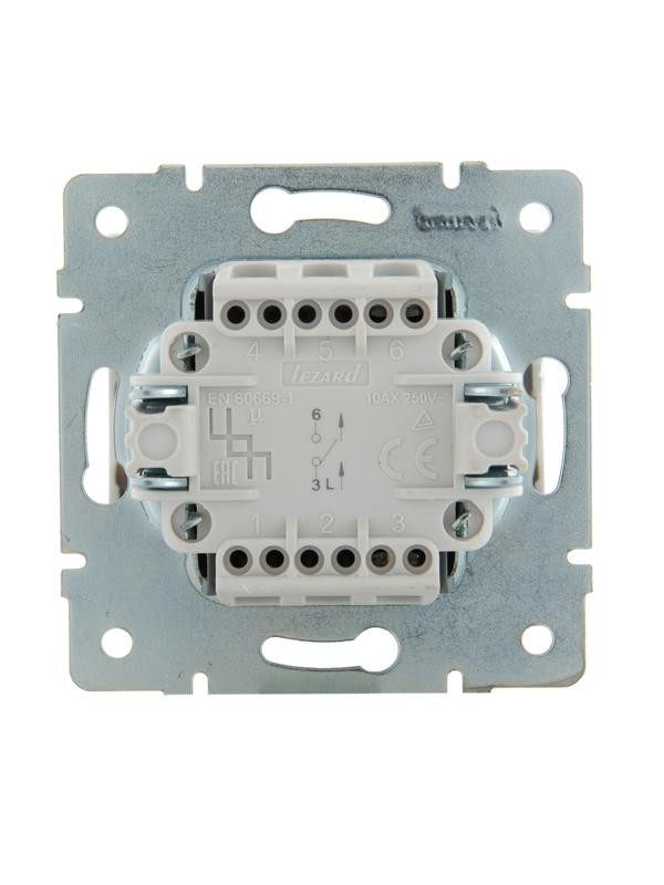 картинка Выключатель 1-кл. СП Rain IP20 механизм бел. LEZARD 703-0288-100