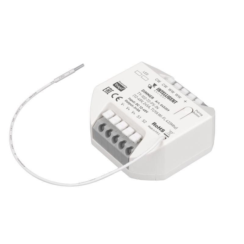 Диммер TY-102-72-PS-IN (12-48В 2х5А TUYA Wi-Fi 433Mhz) IP20 пластик INTELLIGENT ARLIGHT 045359