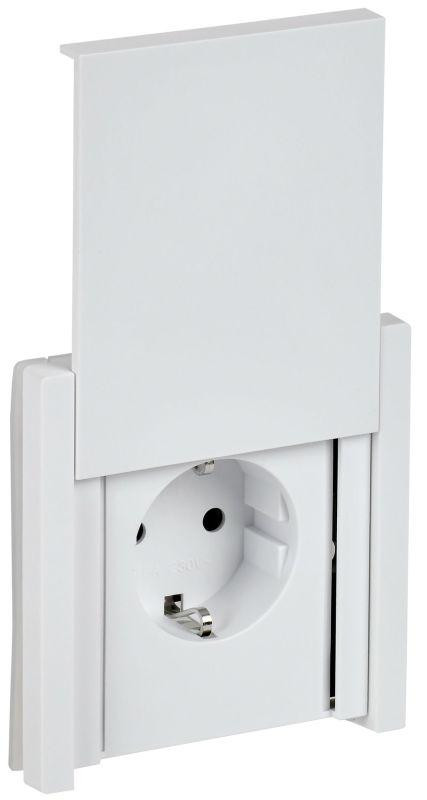 картинка Розетка СП FORTE&PIANO 16А IP44 FP221 с заземл. защ. шторки с крышкой винт. крепл. бел. IEK FP-R16-16-44-K01