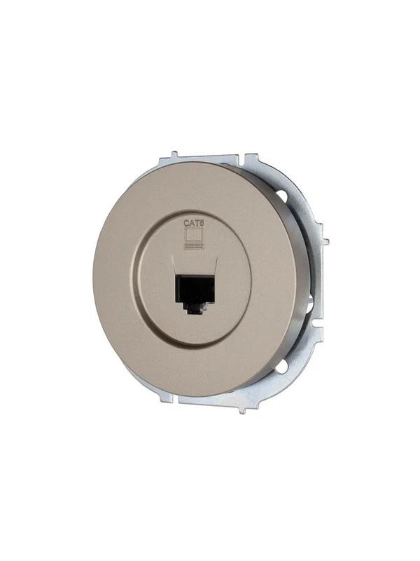 Розетка компьютерная СП OSEN RJ45 кат.6 механизм титан LEZARD 743-3788-140
