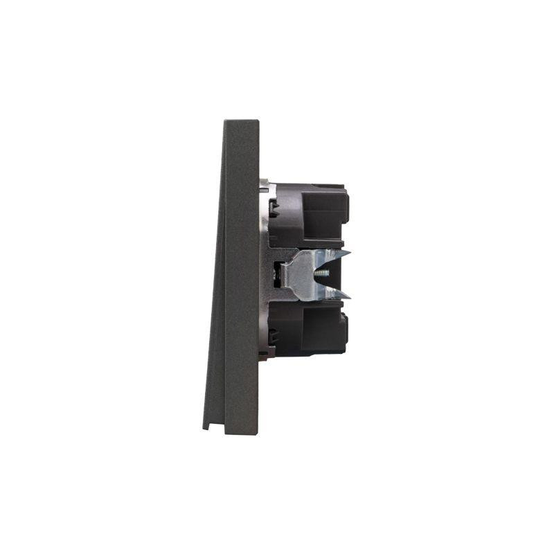 Выключатель 1-кл. СП STRONG MIELE 10А графит Kranz KR-78-0705-6