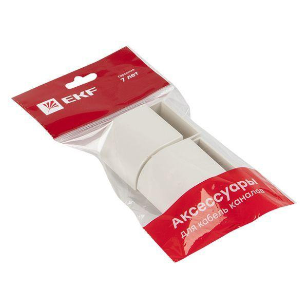 картинка Заглушка 40х25 бел. Plast PROxima (уп.4шт) EKF ecw-40-25x4